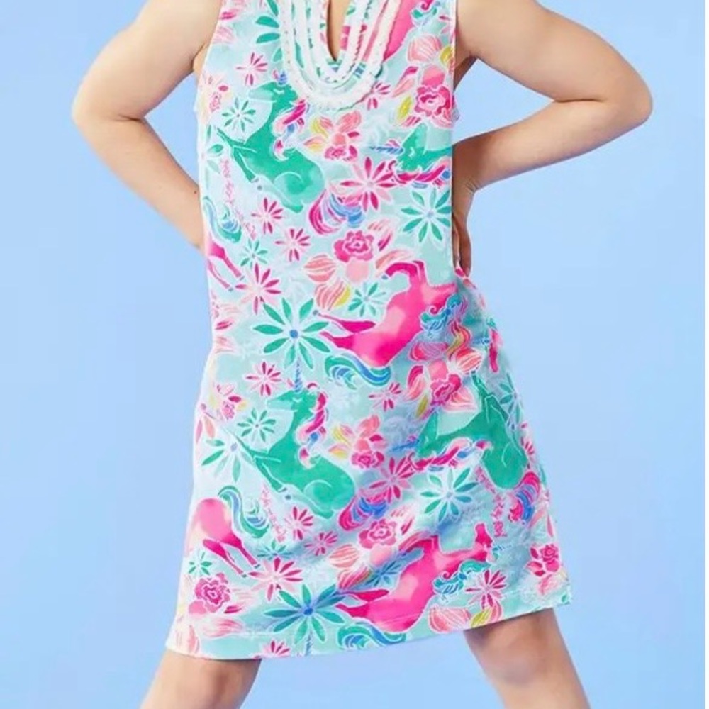 Lilly Pulitzer Magical Mary Unicorn Terry Dress